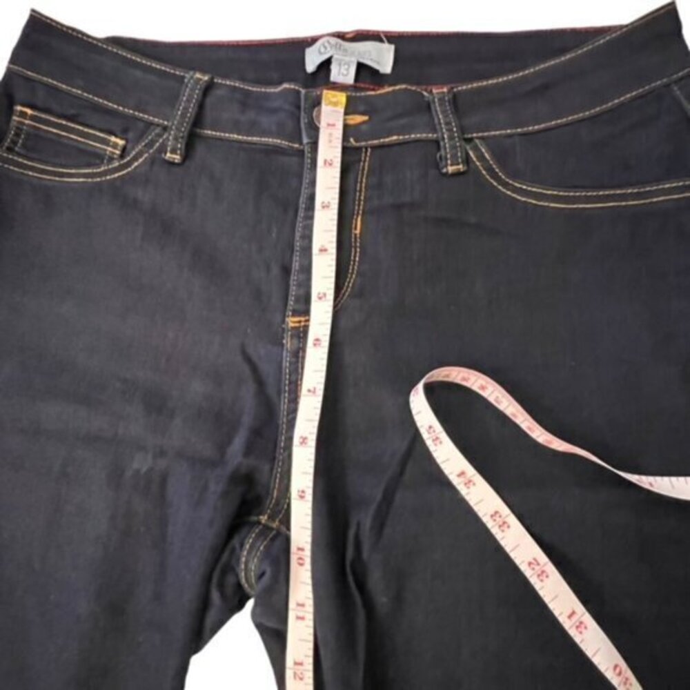 CELLO Women's Stretch Jeggings Skinny Jeans Size 13 Dark Wash Mid Rise Casual‎ - Picture 5 of 13